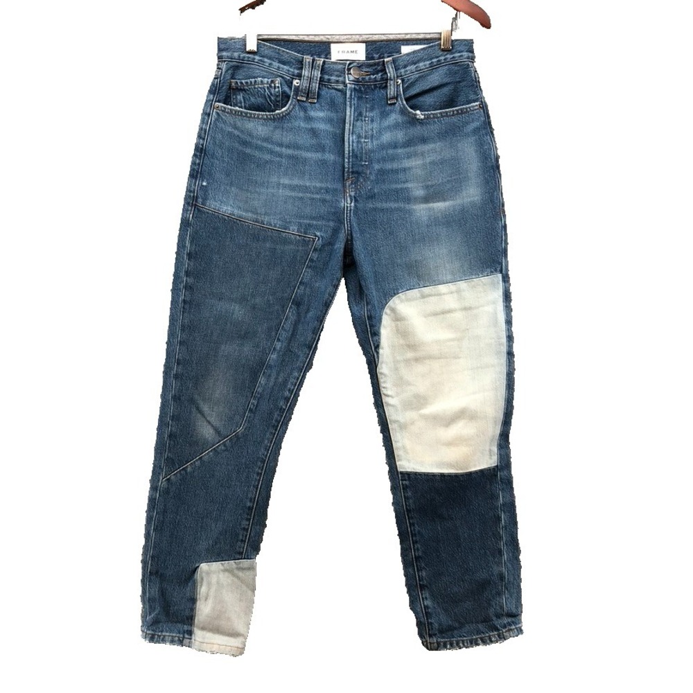 Frame Le‎ Original Patchwork Jeans Womens 29 8 Denim Slim Ankle Artsy Boho Urban